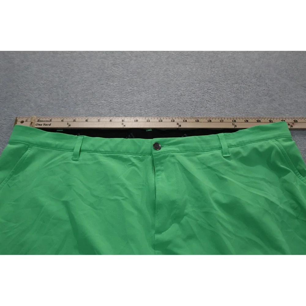 Adidas Golf Shorts Mens 42 Neon Green Performance Stretch Flat 9